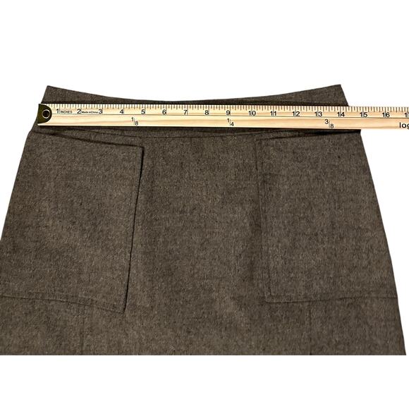 Jenne Maag Light Brown Wool-Blend Skirt w/Pockets DarkAcademia OfficeCore Size M - Picture 3 of 7